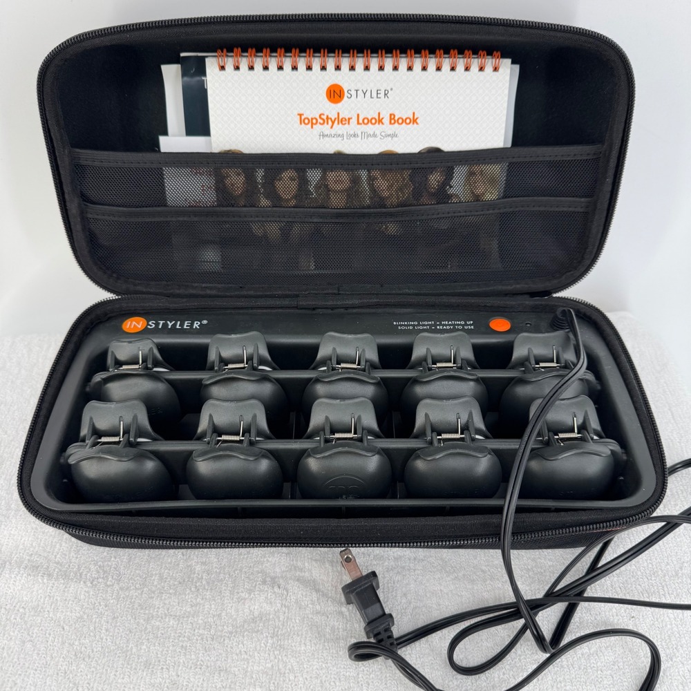 InStyler Topstyler C Shells Hair Curler Styling Set With Case &‎ Book